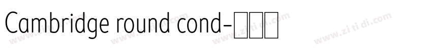 Cambridge round cond字体转换